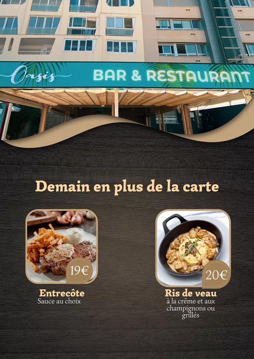 Belle affaire restaurant proche de la plage